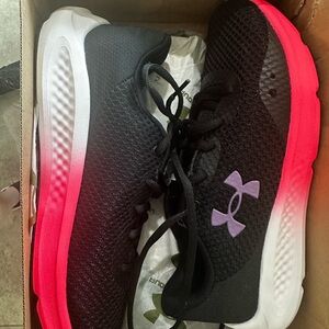 Under Armour Black and Pink Athletic Shoes with Cushioned Sole